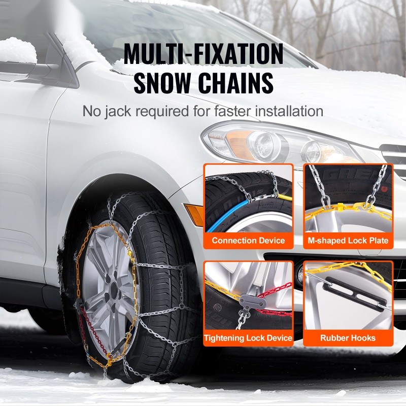 Lumiketjut kaapeliketju mangaaniseosteräs 2 kpl henkilöautoihin maastoautoihin pickupiin ja kevyisiin kuorma-autoihin