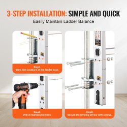 Tikkaiden tasaaja hiiliteräs 595 mm säädettävä 249,5 kg kantavuus