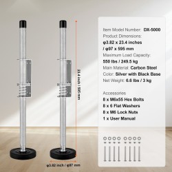 Tikkaiden tasaaja hiiliteräs 595 mm säädettävä 249,5 kg kantavuus