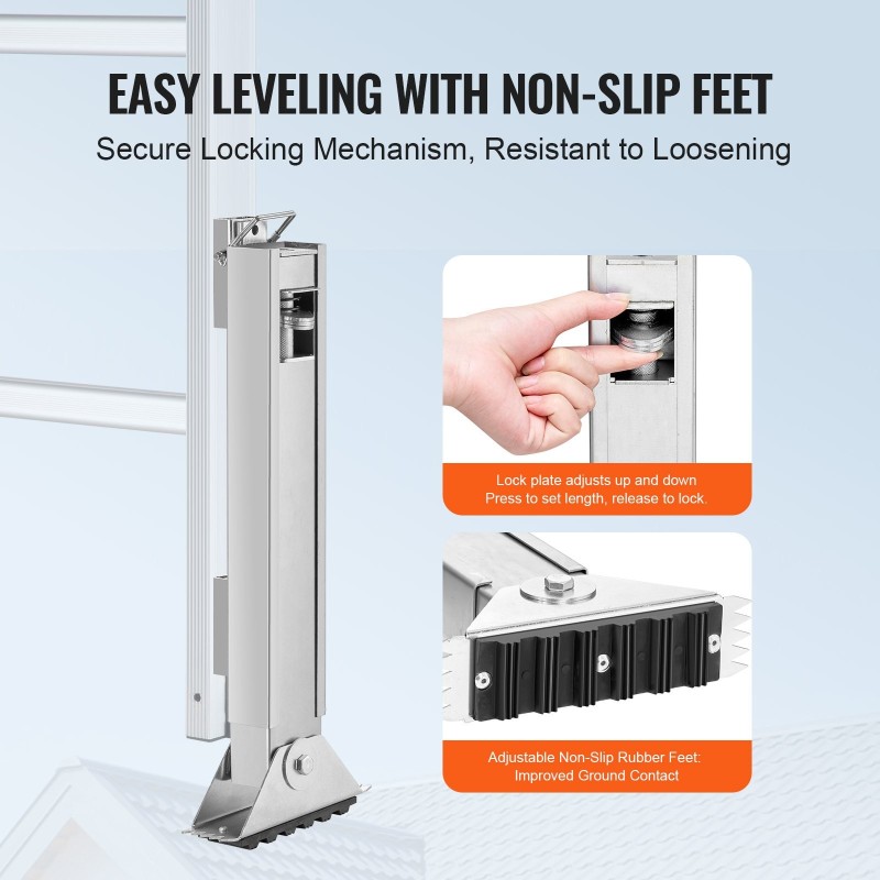 Tikastasaaja hiiliterästä säädettävä 288 mm liukuestokumijaloilla askel- ja jatkotikkaisiin