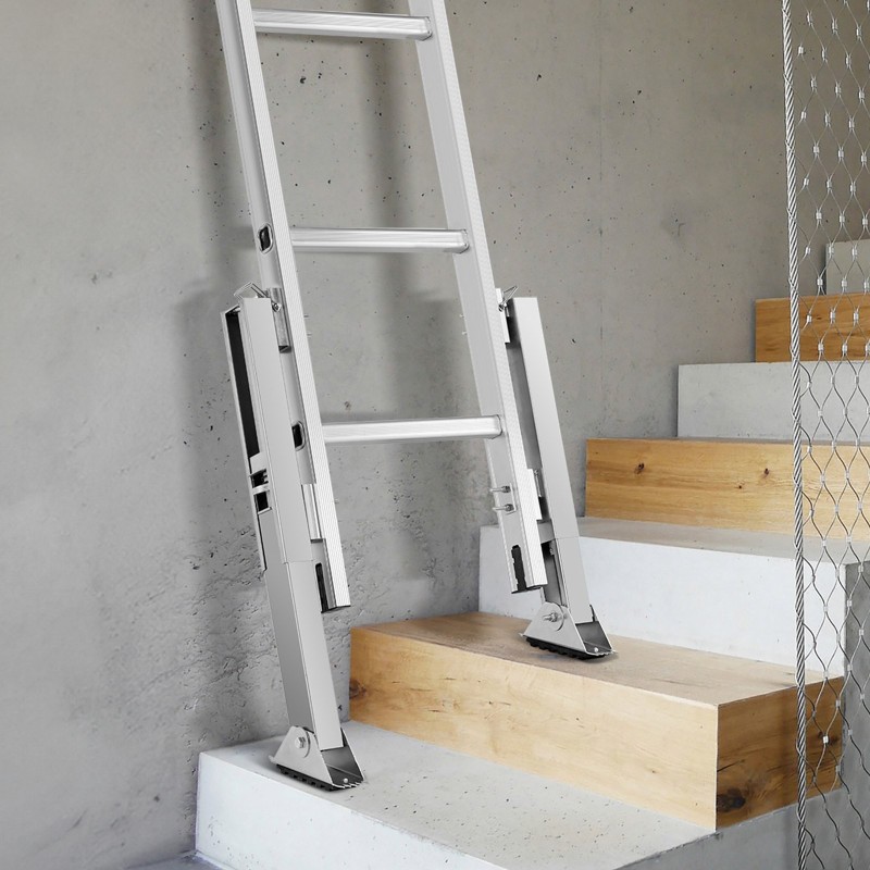 Tikastasaaja hiiliterästä säädettävä 288 mm liukuestokumijaloilla askel- ja jatkotikkaisiin