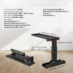 Tikkaiden tasonkorotin hiiliteräs 757 mm tukipinta säädettävä 289–457 mm portaiden käyttöön