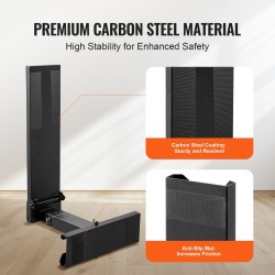 Tikkaiden tasoitin portaissa ja epätasaiselle maalle hiiliteräksinen 594 mm tukipinta liukuestokumijalat