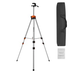 Alumiininen säädettävä kolmijalka 695–1750 mm 1/4x20-kierre integroidulla kuplatasolla