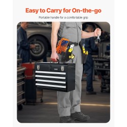 Metallinen 20,5-tuumainen työkalulaatikko 4 vetolaatikkoa kannettava EVA-sisävuorauksilla lukittava