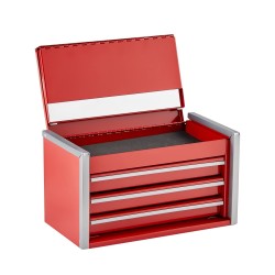 Metallinen työkalulaatikko raskaan teräksen 8 6 tuuman 3 vetolaatikkoa punainen