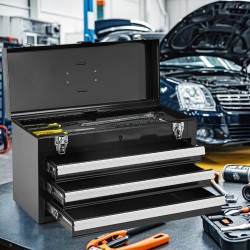 Metallinen työkalulaatikko 3 vetolaatikkoa EVA-matot koko 520 x 218 x 304 mm