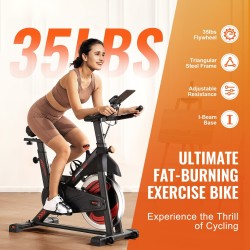 Kuntopyörä hiiliteräsrunko magneettinen vastus hiljainen hihnaveto pehmustettu säädettävä istuin LCD näyttö