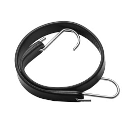 Litteät kumiset 20 mm leveät joustoköydet 20 kpl teräksisillä S-koukuilla kuormansidontaan