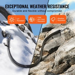 Joustoköysi litteä kuminen 20 mm 61 cm 10 kpl teräskoukuilla musta