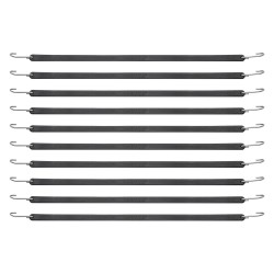 Joustoköysi litteä kuminen 20 mm 61 cm 10 kpl teräskoukuilla musta