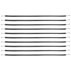 Tasaiset kumiset joustohihnat 20 mm leveät 0,91 m 10 kpl teräksisillä S-koukuilla