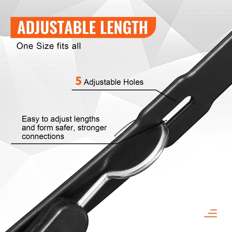 Litteät kumikuormaköydet 4 kpl 20 mm 1 m teräksisillä S-koukuilla kuorman sidontaan