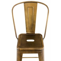 4 kpl Aiden-baarijakkarat metallista korkealla selkänojalla