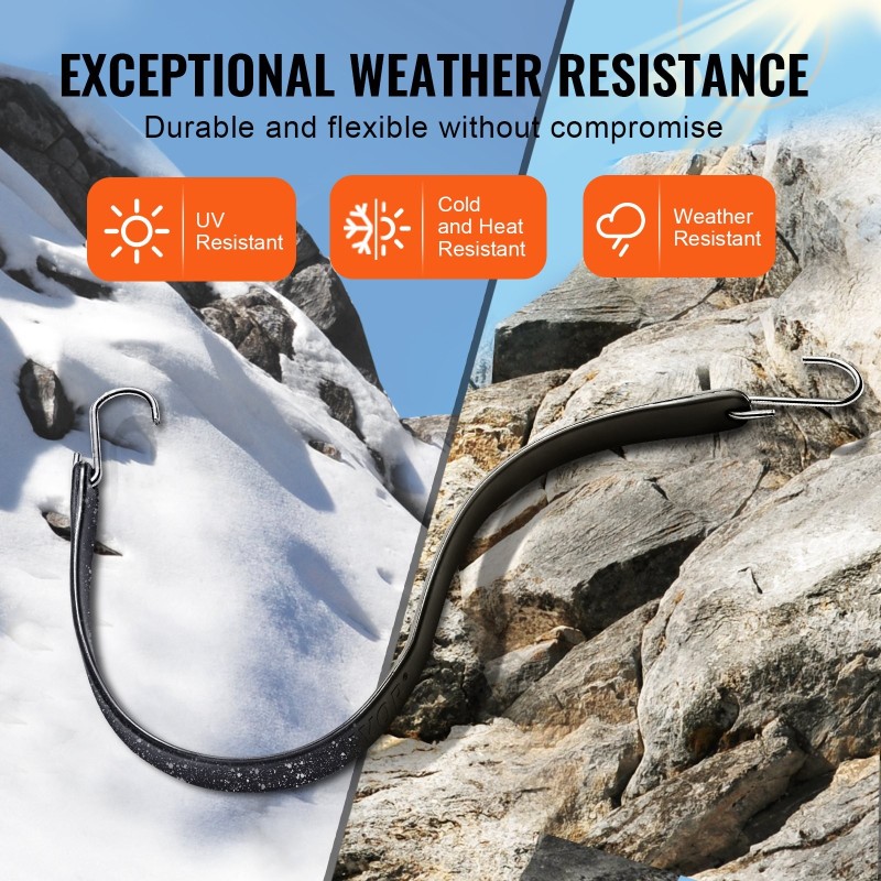 Litteät kumiset joustonarut 19,8 mm 81 cm 50 kpl teräksiset S-koukut