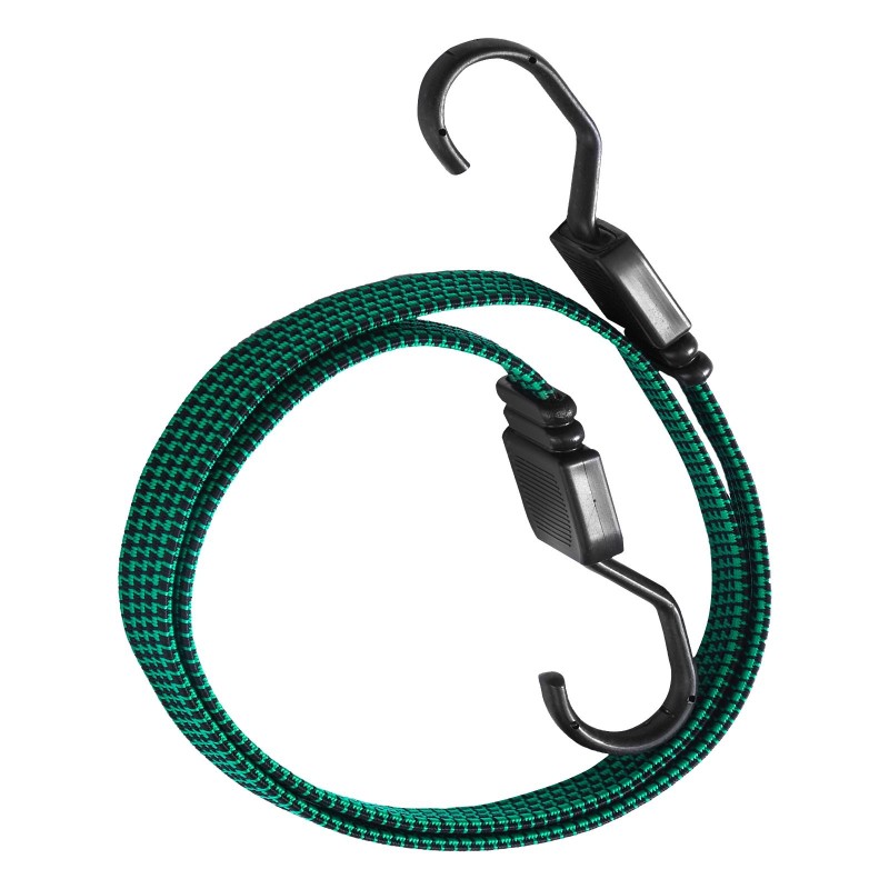 Litteät joustoköydet polypropeeni ja kumi 17 mm 32 kpl teräskoukuilla