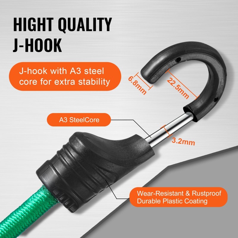 Joustonarusetti 32-osainen 8 mm polypropeeni ja sekoitekumi A3-teräskoukuilla säilytyslaukulla