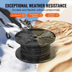 Kuminauha 3/8-tuuman 36 m rullassa polypropeeni ja kumi musta raskaaseen käyttöön