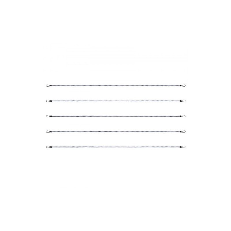 Joustavat kuormaköydet 6 kpl 1,8 m 12 mm teräskoukuilla retkeilyyn