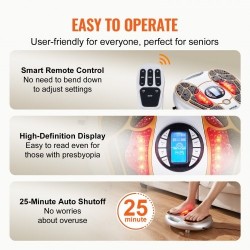 Jalkojen sähköstimulaattori EMS ja TENS 25 ohjelmaa 99 voimakkuustasoa kaukosäädin