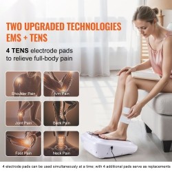 Jalkastimulaattori EMS ja TENS hierontarulla 25 tilaa 99 tasoa