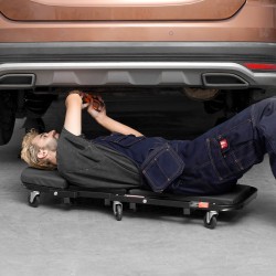 Taitettava mekaanikon makuualusta ja työjakkara hiiliteräsrunkoinen 1016 mm 204,1 kg