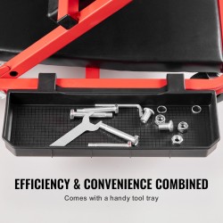 Mekaanikon makuualusta ja jakkara hiiliteräsrunko 914 mm pituus 136,1 kg kantavuus