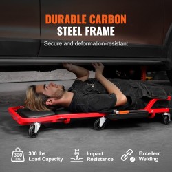 Alustavaunu hiiliteräsrunko 1118mm 136kg kantavuus säädettävä pehmustettu niskatuki 6 pyörää irrotettava tarjotin