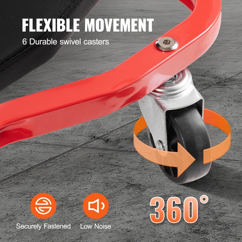 Alustavaunu hiiliteräsrunko 1118mm 136kg kantavuus säädettävä pehmustettu niskatuki 6 pyörää irrotettava tarjotin