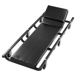 Mekaanikon makuualusta 1016 mm hiilirakenneteräsrunko 136,1 kg pehmustettu säädettävä niskatuki