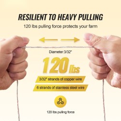 Sähköaidan polyjohto 800 m polyeteeni 9 metallisäiettä muovikela naudoille ja hevosille