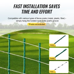 Sähköaidan polyjohto 800 m polyeteeni 9 metallisäiettä muovikela naudoille ja hevosille