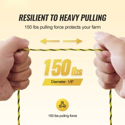 Sähköaitalanka HDPE 500 m 6 ruostumatonta säiettä 25 ja 25 eristintä