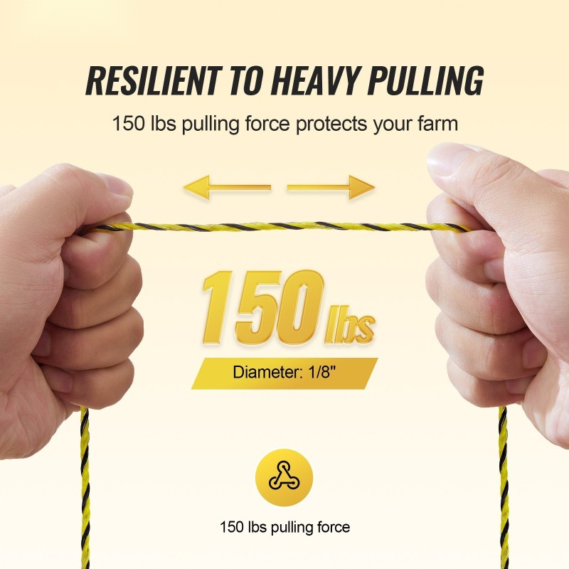 Sähköaitalanka HDPE 500 m 6 ruostumatonta säiettä 25 ja 25 eristintä