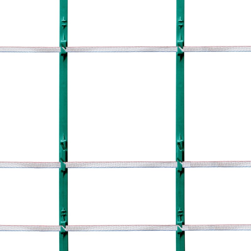 Sähköinen aitausnauha korkeatiheyspolyeteeni 500 metriä 19 millimetriä 6 ruostumatonta teräslankaa