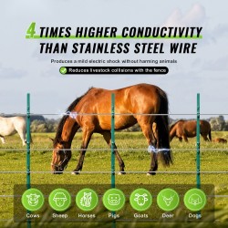 Sähköaidan alumiinilanka alumiiniseoksesta 1,6 millimetriä viisisataa metriä kelalla naudoille ja hevosille