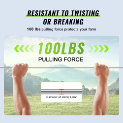 Sähköaidan alumiinilanka alumiiniseoksesta 1,6 millimetriä viisisataa metriä kelalla naudoille ja hevosille