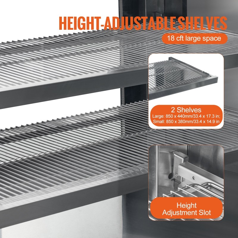 Kylmävitriini 505 l kaksitasoinen leivonnaisille suora jäähdytys LED-valaistus pyörillä