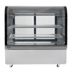 Kylmävitriini 505 l kaksitasoinen leivonnaisille suora jäähdytys LED-valaistus pyörillä