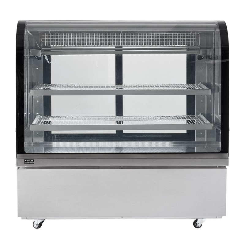 Kylmävitriini 505 l kaksitasoinen leivonnaisille suora jäähdytys LED-valaistus pyörillä