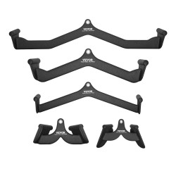 LAT-vetotankosetti kaapelikoneeseen teräsrunko kumipinnoitetut 5 erilaista kahvaa karabiineilla musta