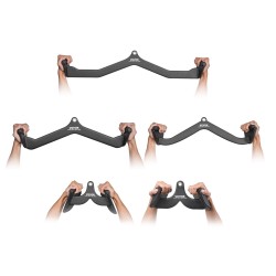 Taljavetotankosarja 5 osaa teräsrunko kumipäällysteiset kahvat karabiinihakasilla