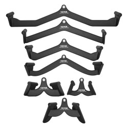 Lat-vetotankosarja kaapelikoneeseen 7-osainen massiiviteräs kumipäällysteiset kahvat musta 550 kg