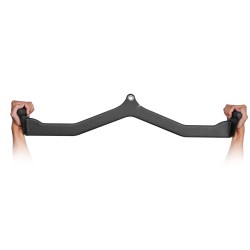 Lat vetotanko kaapelikoneeseen täysteräksinen 550 kg kumipäällysteisillä kahvoilla