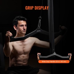 Lat-vetotanko kaapelikoneeseen täysteräksinen 550 kg kumipäällysteisillä kahvoilla