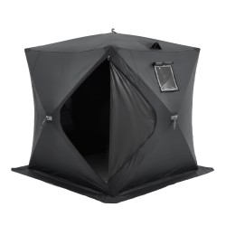 Jääkalastusteltta pop up rakenne 300D Oxford kangas 2 3x2 3 m 3 4 henkilölle musta