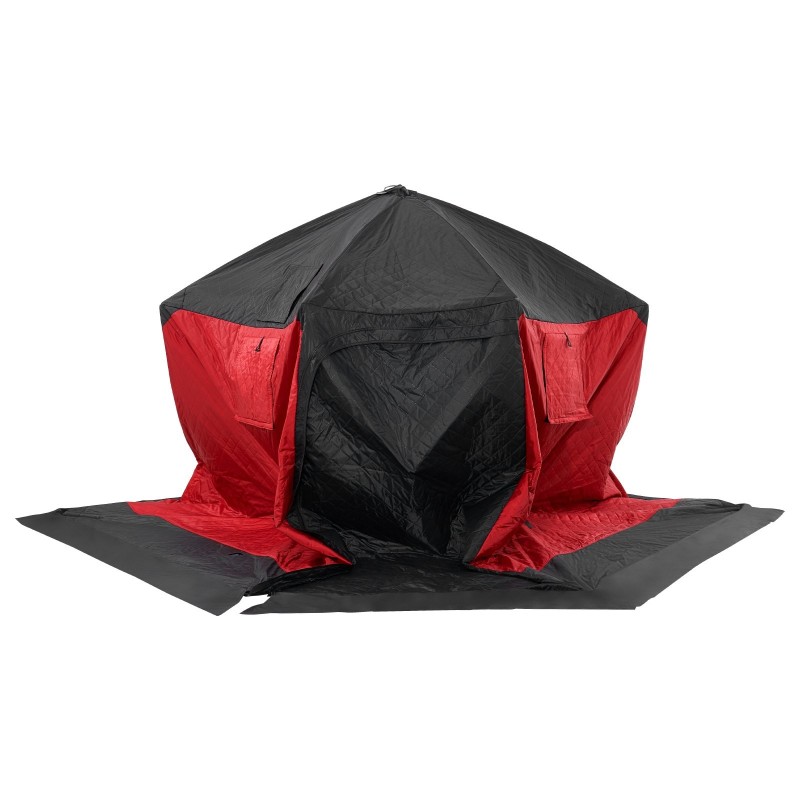Jääkalastusteltta eristetty 600D Oxford-kangas 3,3 m x 3,3 m 6–8 hengelle
