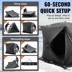 Pilkkiteltta 300D Oxford-kangas 1,8x1,8x2 m 3–4 hengelle