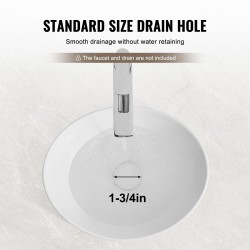 Keraaminen ovaali tasoallas 409 x 341 x 144 mm valkoinen