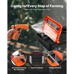 Kanan pesälaatikko 10-osastoinen galvanoitua terästä ja lujamuovia kallistetuilla pesillä